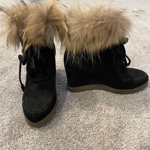 Cecilia Booties with fur trim